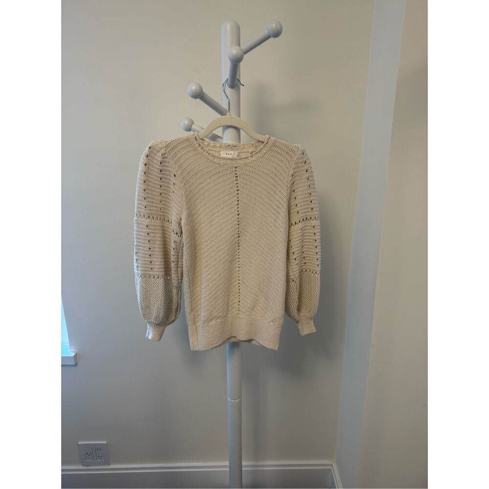 A.L.C.  Pointelle Knit cotton Sweater